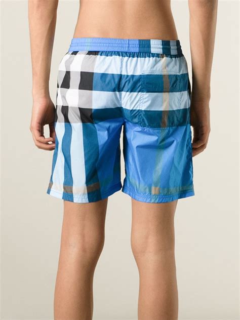 burberry swim trunks blue|burberry swim trunks for men.